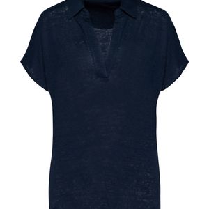 Ladies’ linen polo shirt, miniatyr 4